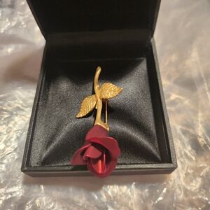 Stem Rose Brooch